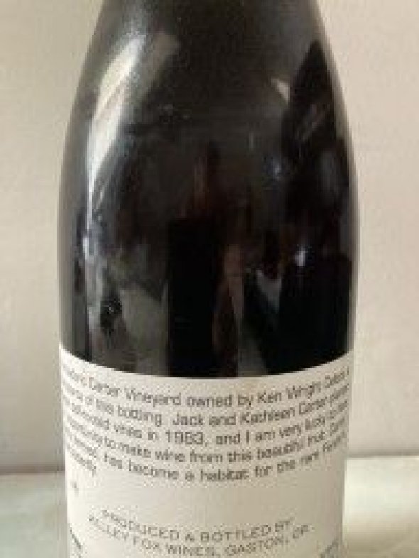  Carter Vineyard Pinot Noir, Kelly Fox Wines, Dundee Hills, Oregon