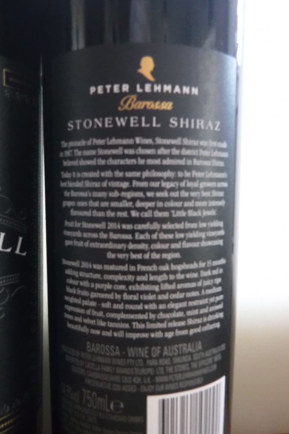 Peter Lehmann, Stonewell Shiraz, Barossa Valley