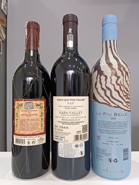 Stags Leap Fay 2018, Le Piu Belle 2019 & Vina Tondonia 2010 Tinto
