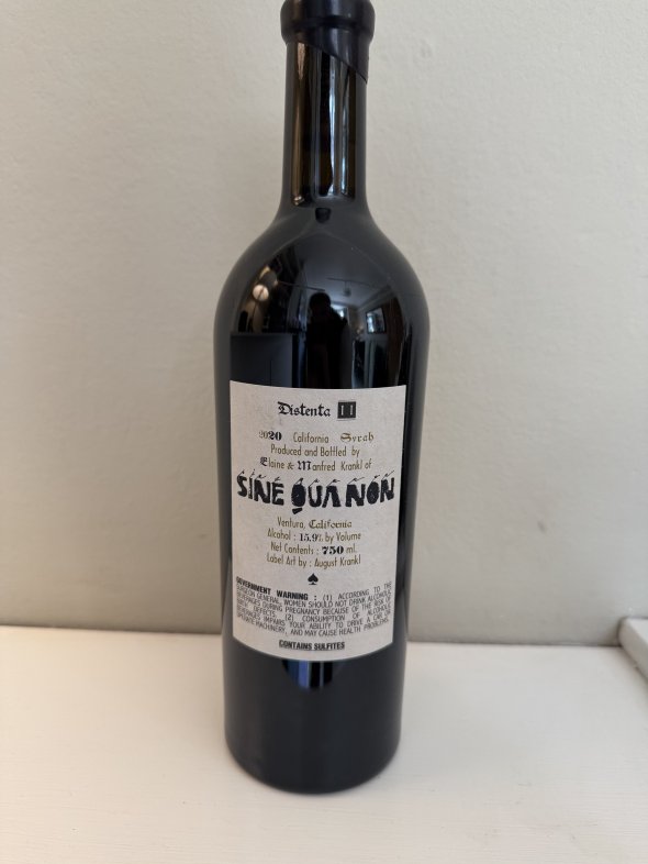Sine Qua Non, Distenta II Syrah, California