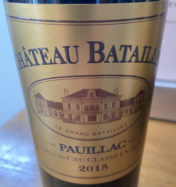 1 X 75CL CHATEAU BATAILLEY 2015 5eme Cru Classe, Pauillac. LOOK!!!!!!