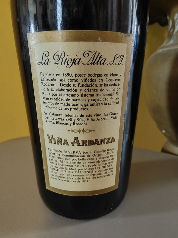 La Rioja Alta, Vina Ardanza Reserva, Rioja
