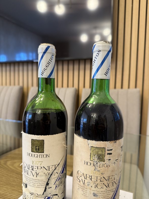 2 Bottles 1977 / 1978 Houghton Reserve Cabernet Sauvignon