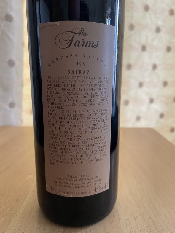 Chateau Yaldara, 'The Frams' Shiraz, Barossa Valley