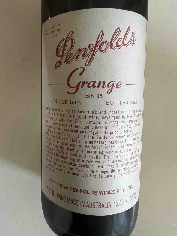 Penfolds, Grange, South Australia
