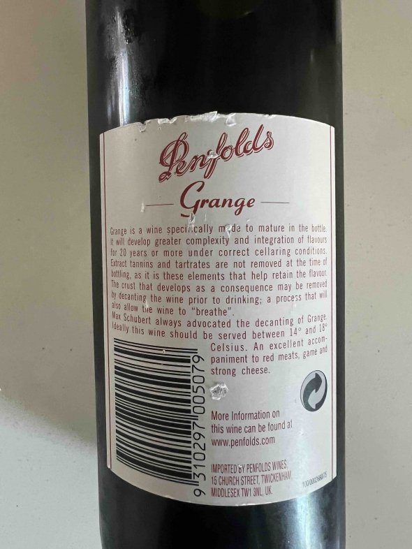 Penfolds, Grange, South Australia