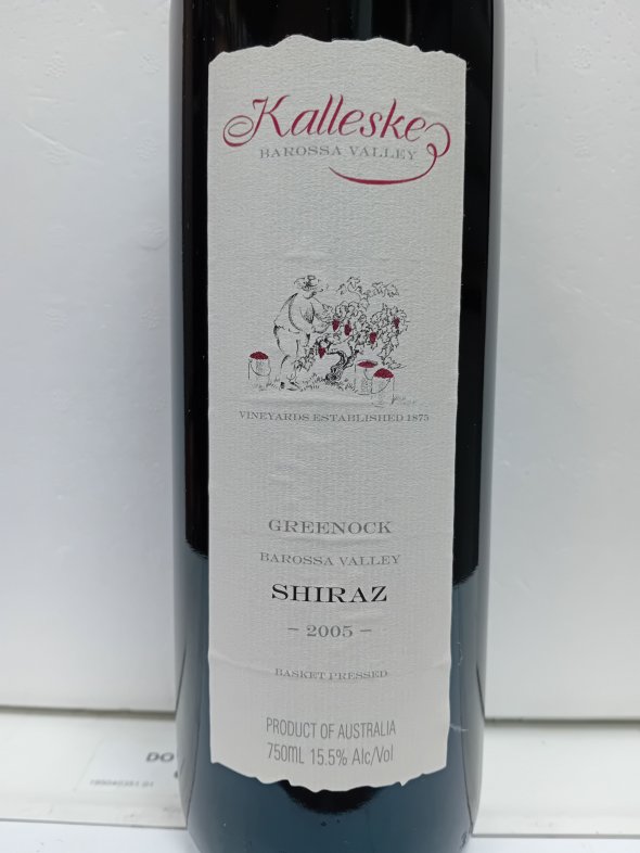 Kalleske Greenock Basket Pressed Shiraz signed by chief wine maker & owner Troy Kalleske