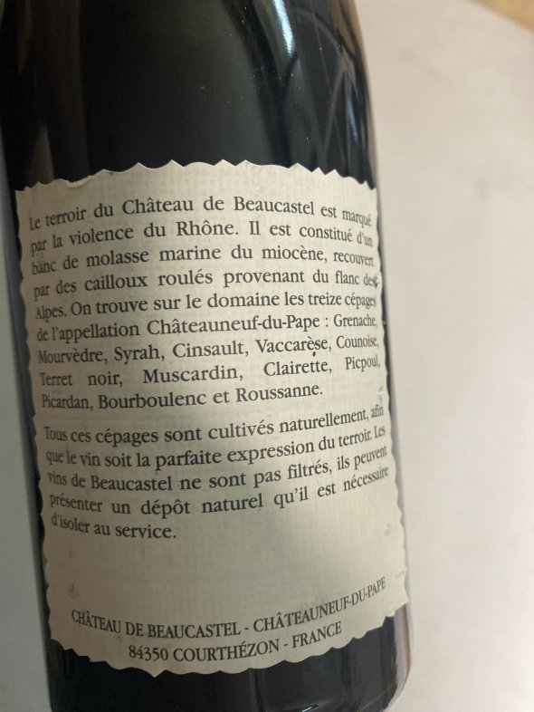 Chateau de Beaucastel Rouge, Chateauneuf-du-Pape