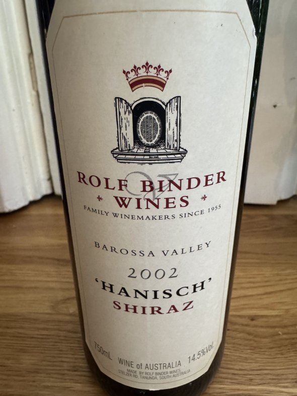 Rolf Binder, Rolf Binder Hanish Shiraz, Barossa Valley