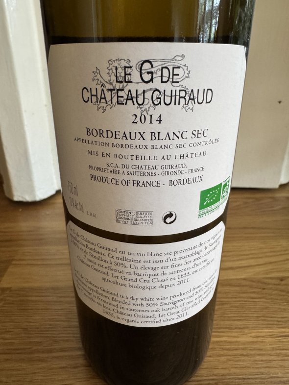 Le G de Chateau Guiraud