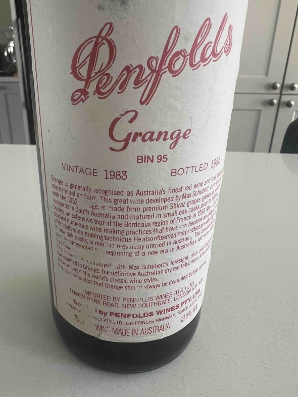 Penfolds, Grange Hermitage Bin 95, South Australia