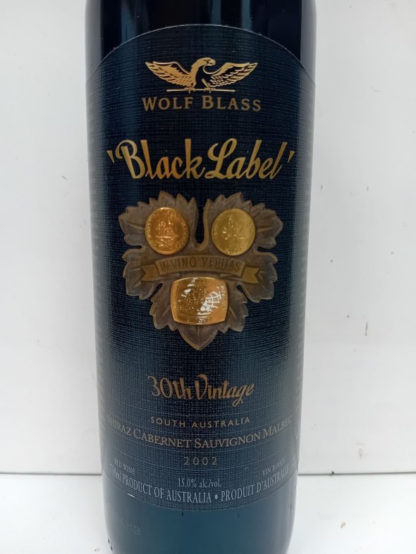 Wolf Blass Black Label 30th anniversary vintage