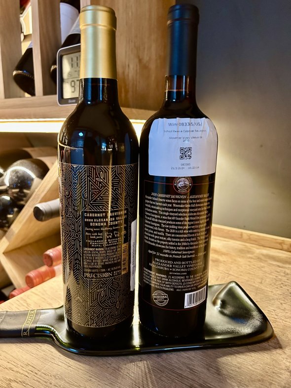 Two Sonoma County, Alexander Valley Cabernet Sauvignon wines, 2020 & 2022