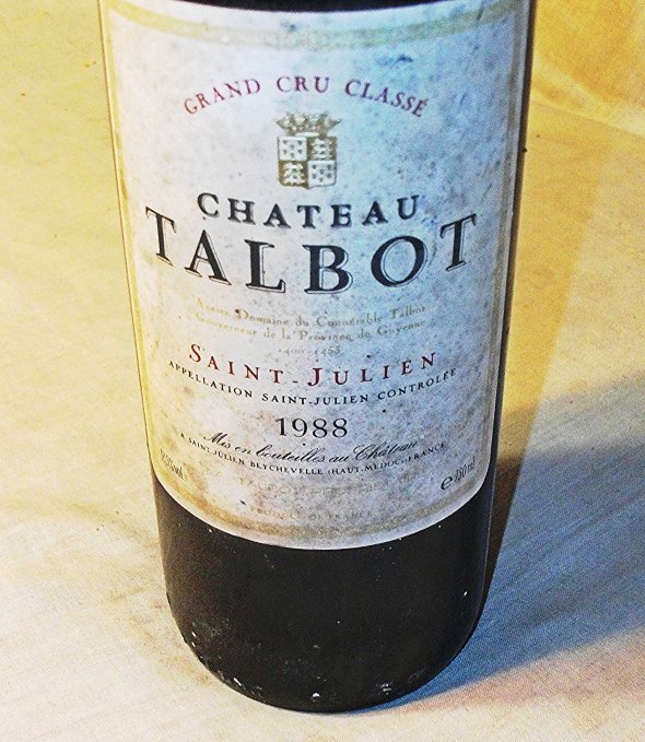 Chateau Talbot,  Saint - Julien, Grand Cru Classe.  1988.