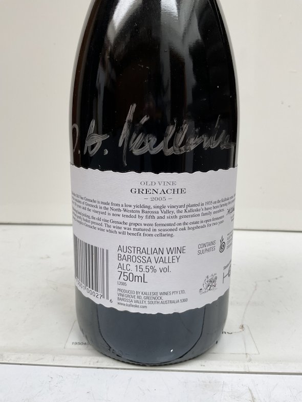 Kalleske Basket pressed Old Vine Barossa Valley Grenache, signed by chief winemaker & owner Troy Kalleske