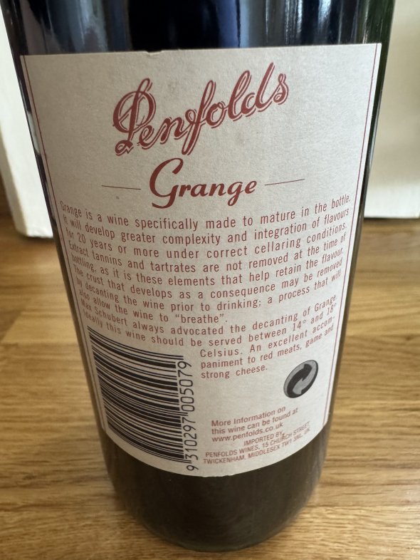 Penfolds, Grange, South Australia