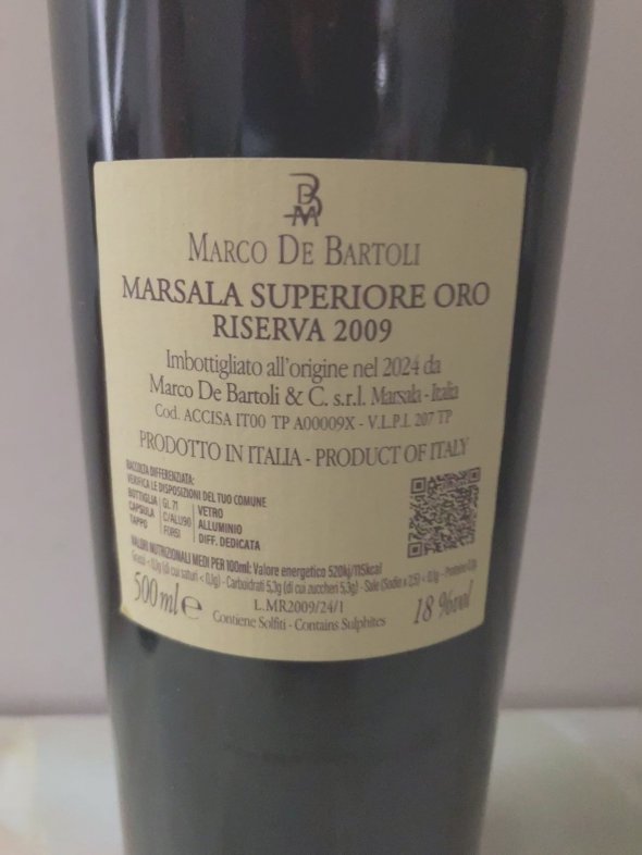  Marsala Superiore Riserva, Marco de Bartoli, Western Sicily
