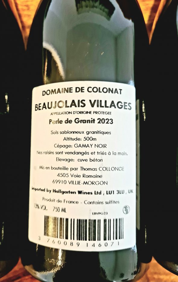 Domaine de Colonat, Beaujolais-Villages Perle de Granit