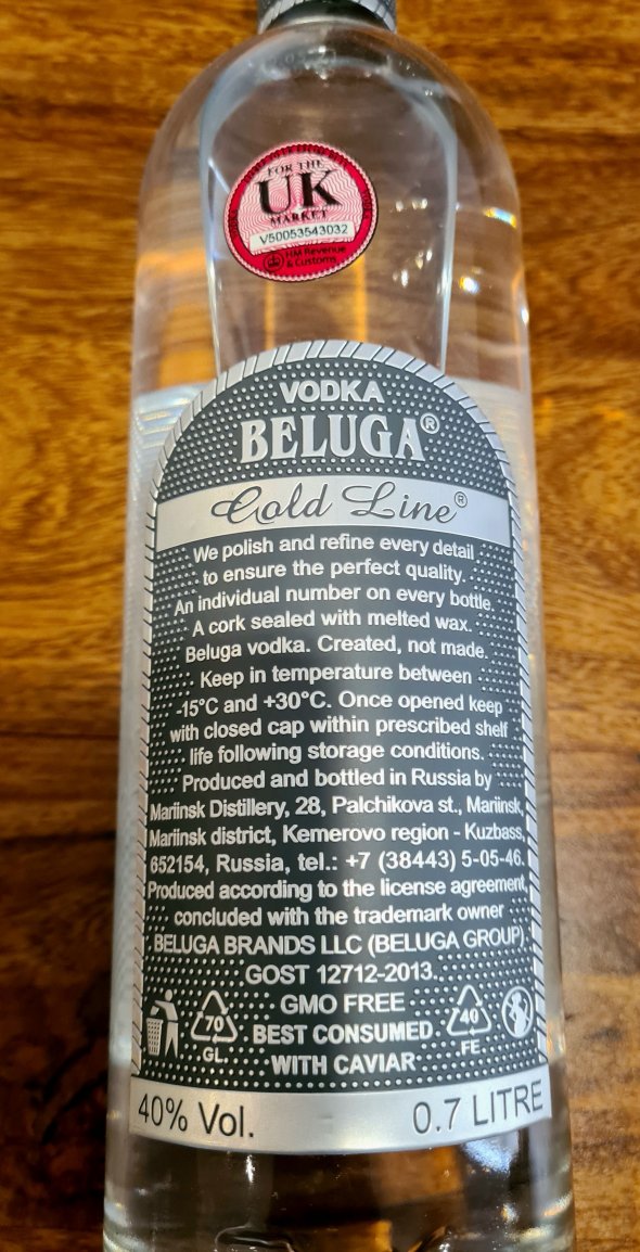 Beluga, Gold Line Vodka