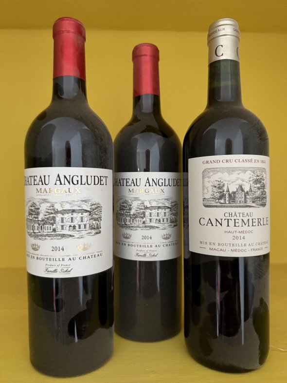 Mixed bordeaux x 3 