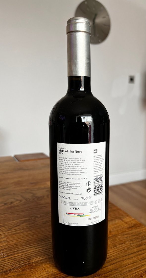 Herdade da Malhadinha Nova, Touriga Nacional da Malhadinha, Alentejano