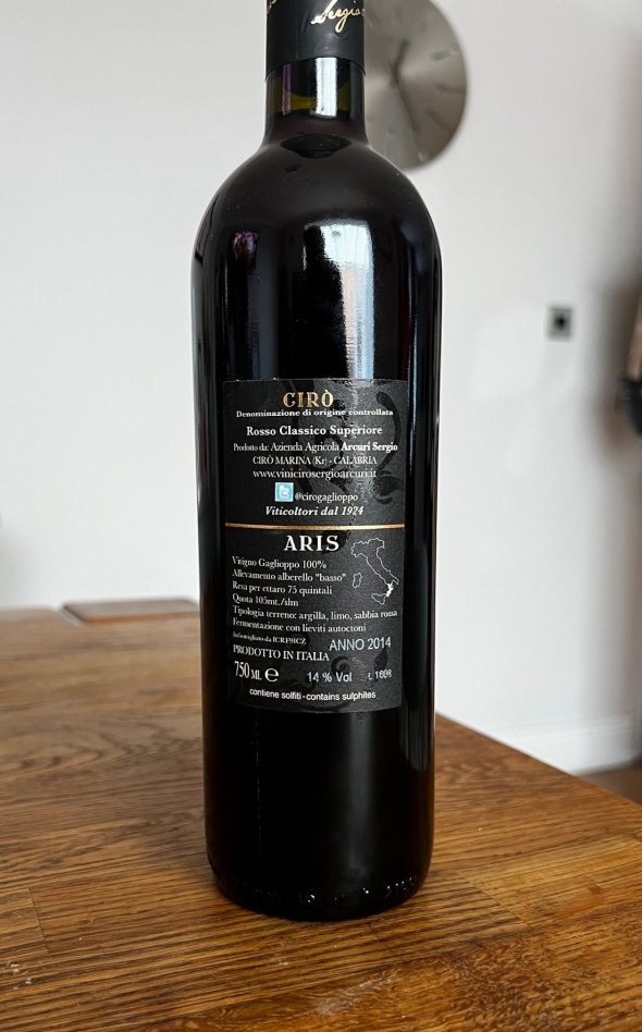 Sergio Arcuri, Ciro, Classico Aris Rosso Superiore