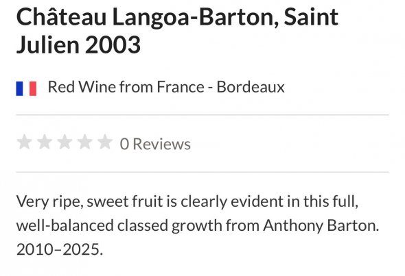 Chateau Langoa Barton 3eme Cru Classe, Saint-Julien