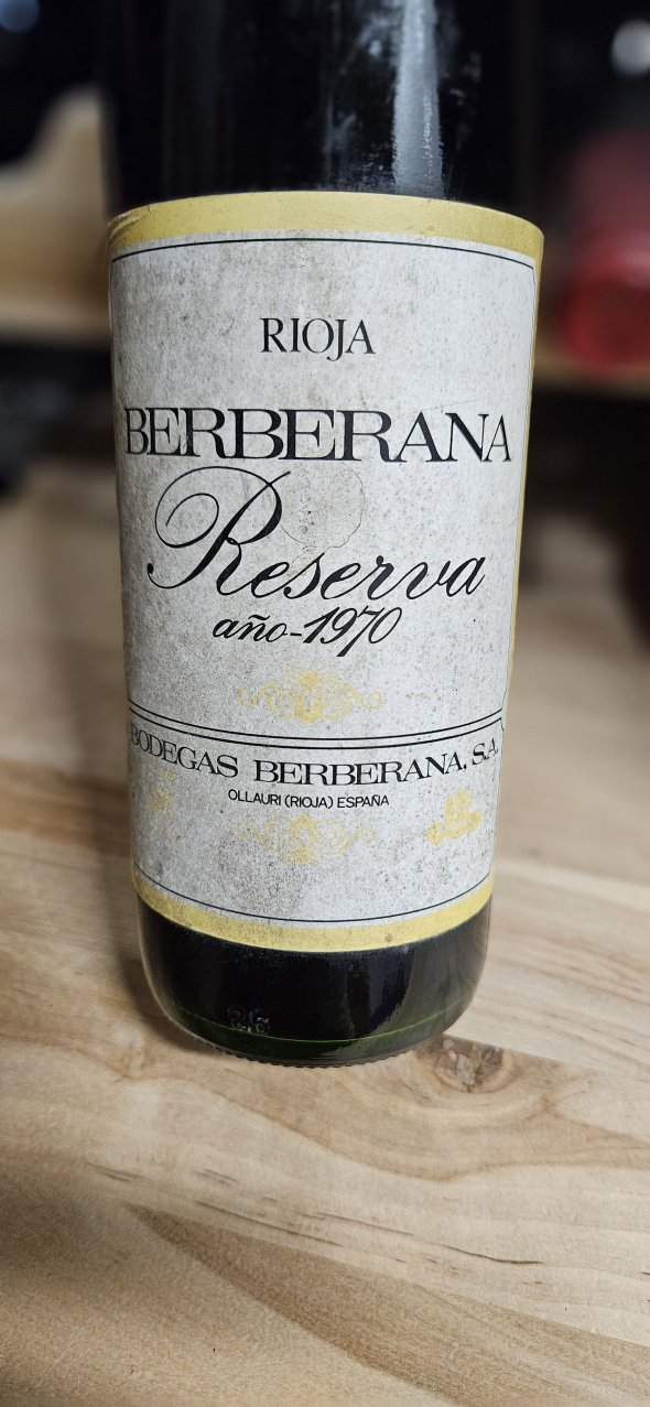 1970 Bodegas Berberana Rioja Reserva