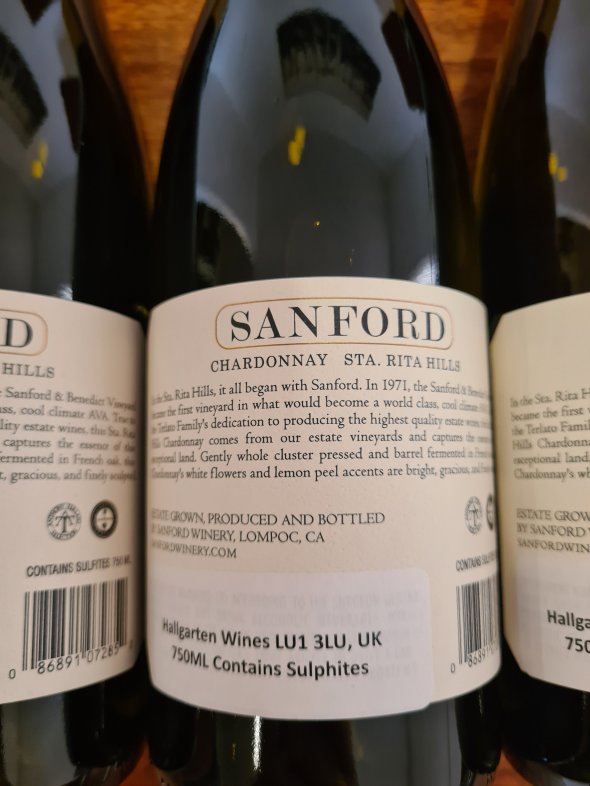Sanford, Chardonnay, Sta. Rita Hills
