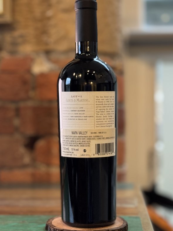 Louis Martini, Lot No 1 Cabernet Sauvignon, Napa Valley