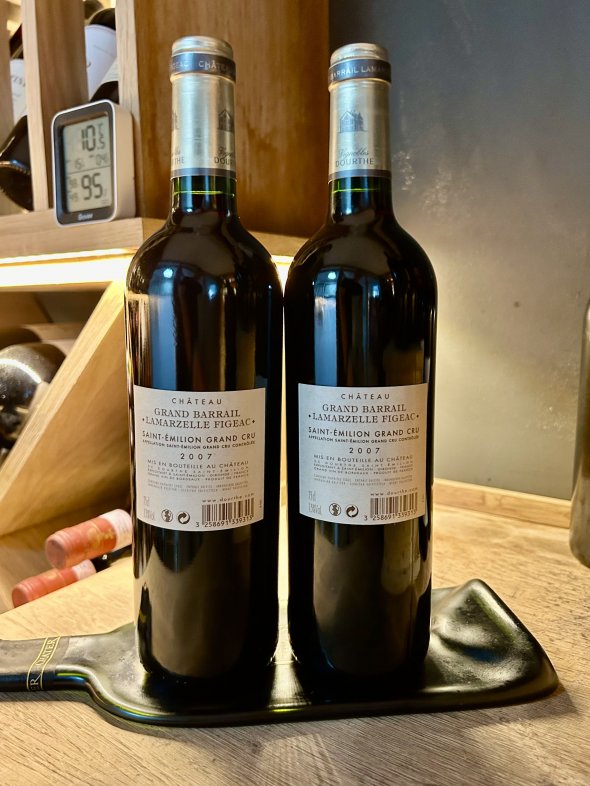 Two bottles, Chateau Grand Barrail Lamarzelle Figeac, Saint-Emilion Grand Cru