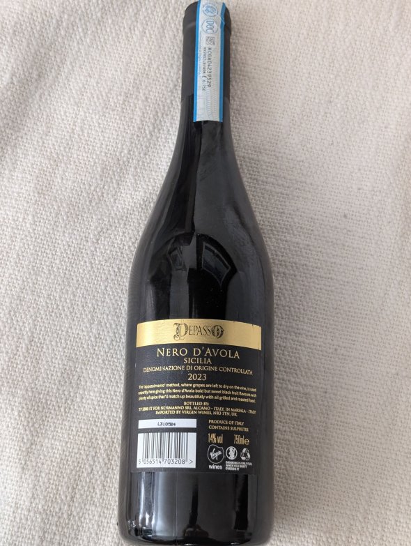 Depasso Nero d'Avola Leggermente Appassito Sicilia