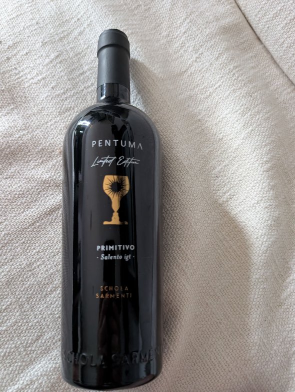 2021 schola sarmenti pentuma primitivo limited edition
