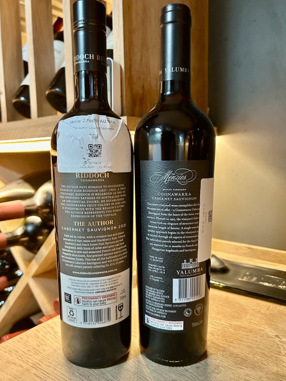 Two Coonawarra Cabernet Sauvignon - Yalumba The Menzies 2018, Riddoch The Author