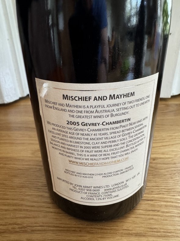 Mischief and Mayhem, Gevrey-Chambertin, Vieilles Vignes