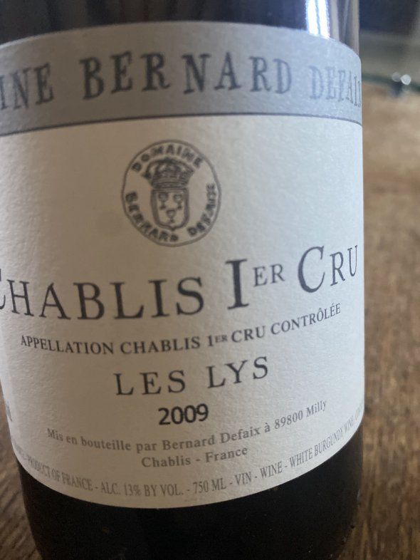 Bernard Defaix, Chablis Premier Cru, Les Lys