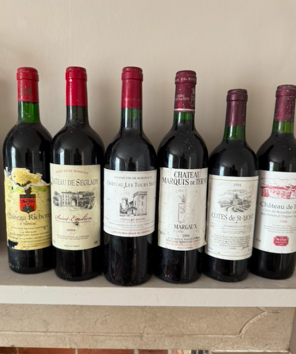 bordeaux bin ends x 6