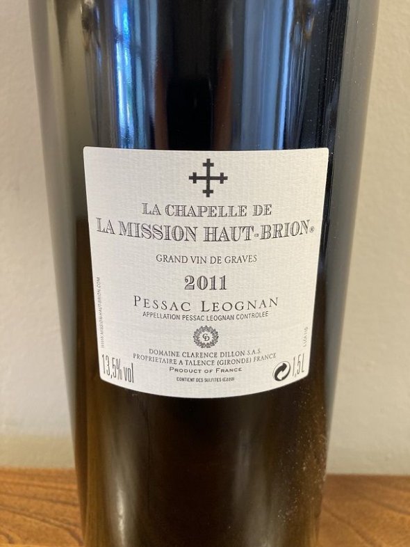La Chapelle de la Mission Haut-Brion, Pessac-Leognan magnum
