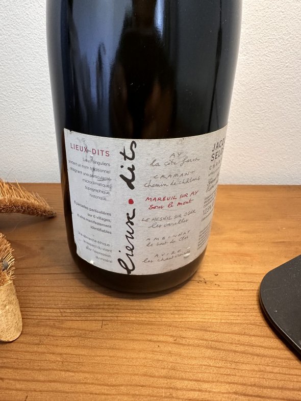 Jacques Selosse, Lieux-Dits Sous le Mont Premier Cru, Mareuil-sur-Ay