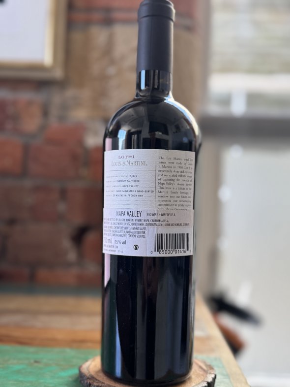Louis Martini, Lot No 1 Cabernet Sauvignon, Napa Valley