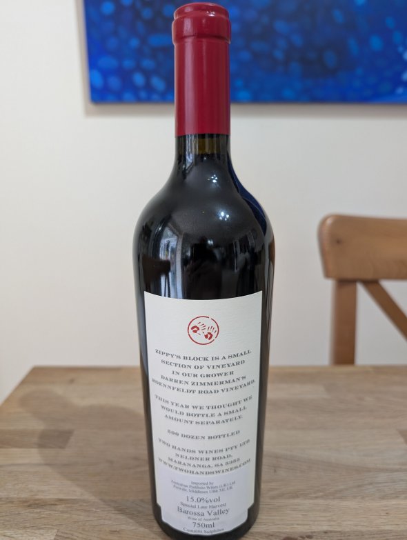 Two Hands, Zippy's Block Shiraz, Barossa Valley