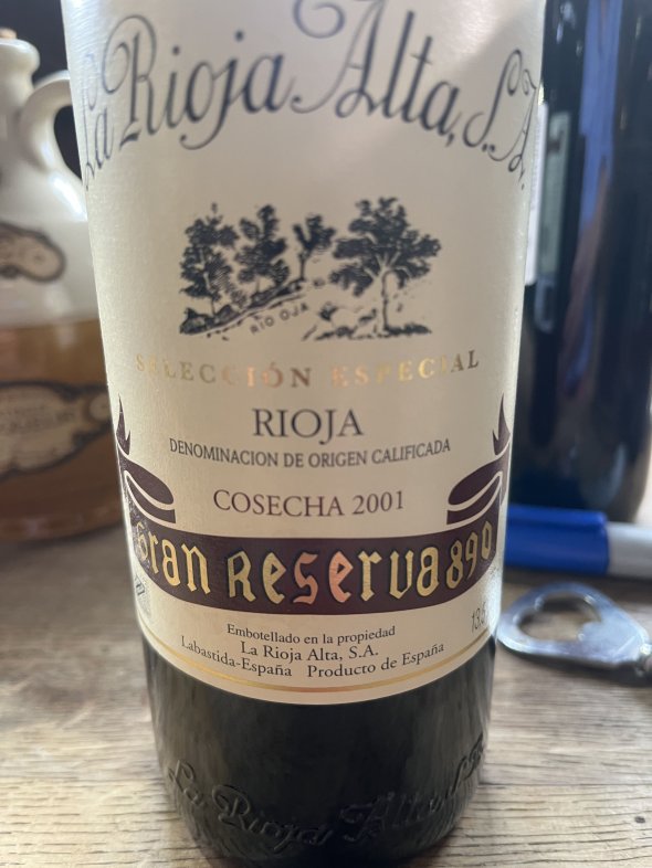 La Rioja Alta Gran Reserva 890 2001