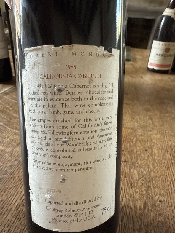 Robert Mondavi Winery, Cabernet Sauvignon, Napa Valley