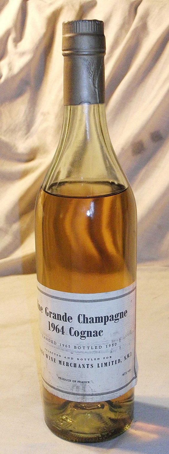 1964 HINE Grande Champagne Cognac.  Bottled 1980.