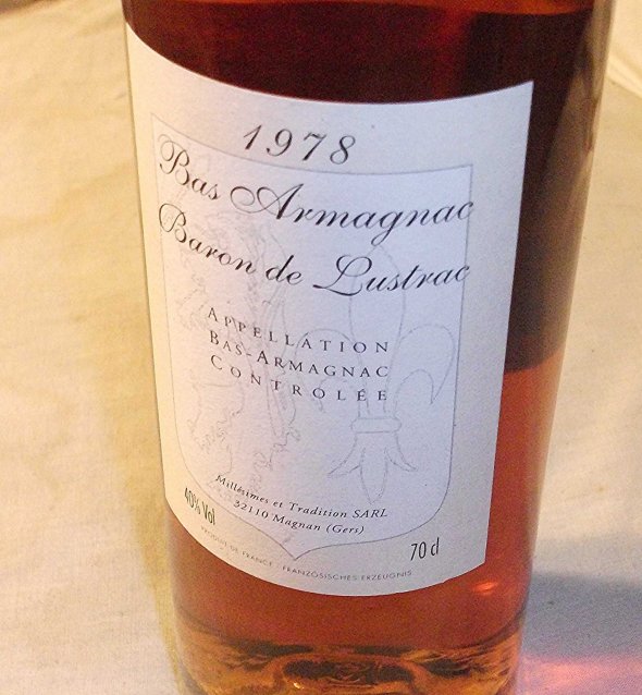 1978 Bas Armagnac, Baron de Lustrac.  