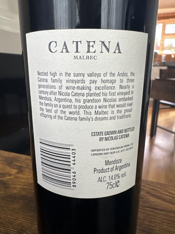 Catena Appellation Lunlunta Malbec