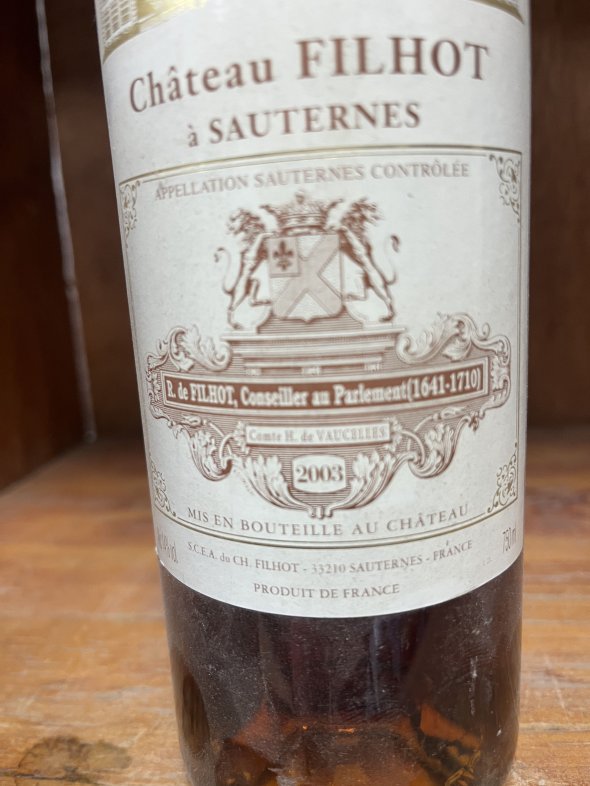 Chateau Filhot 2eme Cru Classe, Sauternes