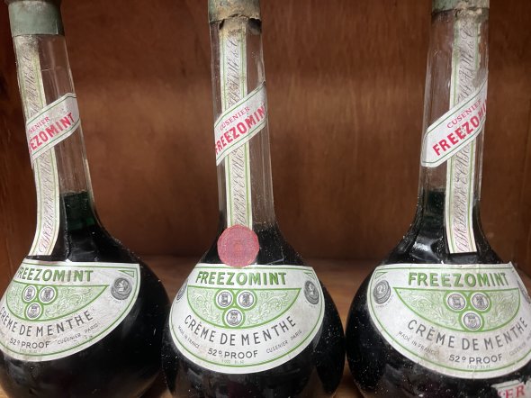 3 X Bots Freezomint Cr&egrave;me de menthe Cusenier 70cl 27% Alc Original