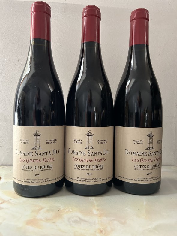 C&ocirc;tes du Rh&ocirc;ne Rouge  Les Quatre Terres  Santa Duc 