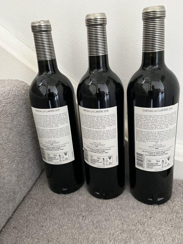 2018 (3 bottles) Chateau La Clariere, Castillon-Cotes de Bordeaux